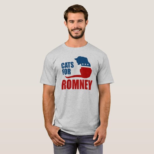 CATS VOOR ROMNEY.png T-shirt (Voorkant volledig)