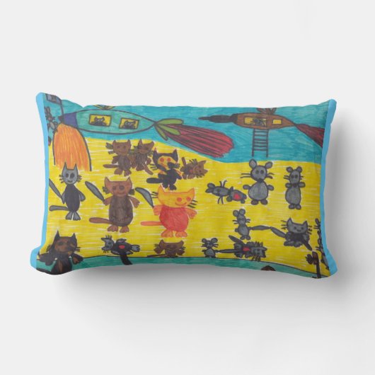 Cats' War Against Mice Pillow Kussen (Voorkant)