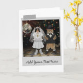 Cats Wedding Funny Card Kaart (Gele Bloem)