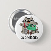 Cat's Whiskers Funny Baking Pun Ronde Button 5,7 Cm (Voorkant /achterkant)
