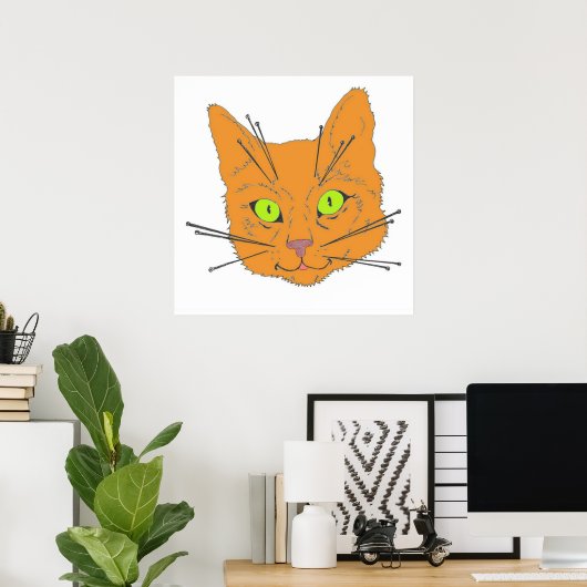 Cat's Whiskers Poster (Thuiskantoor)