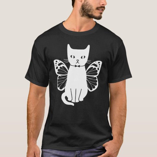 Cats With Butterflies Cute Cats Cat  I Cute Cat T-shirt (Voorkant)