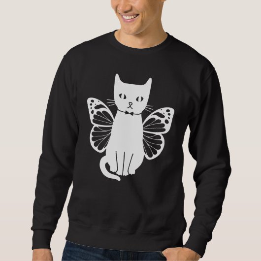 Cats With Butterflies Cute Cats Cat  I Cute Cat Trui (Voorkant)