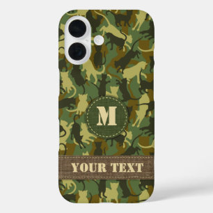 Cats Woodland Camouflage iPhone 16 Hoesje