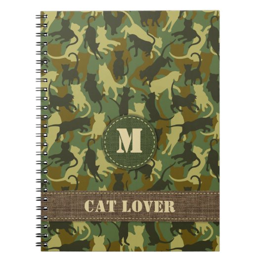 Cats Woodland Camouflage Notitieboek (Voorkant)