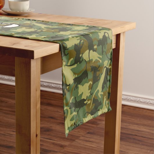 Cats Woodland Camouflage Short Table Runner Korte Tafelloper (Voorbeeld)