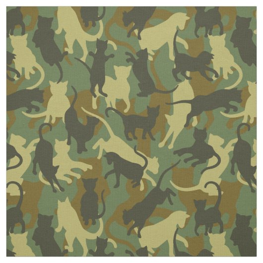 Cats Woodland Camouflage Stof (Swatch)