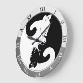 Cats yin yang grote klok (Hoek)