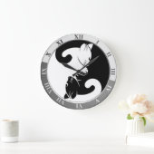 Cats yin yang grote klok (Huis)