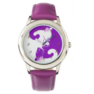 Cats yin yang horloge