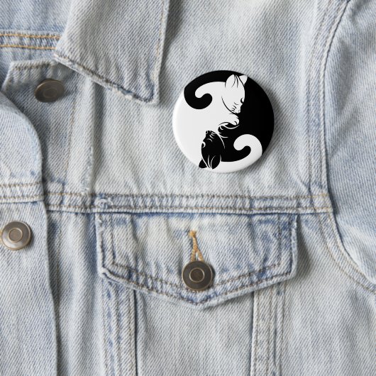 Cats yin yang ronde button 5,7 cm (In situ)