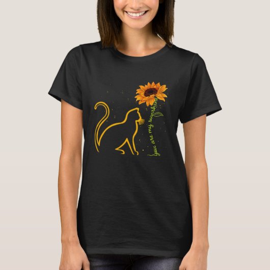 Cats You My Sunshine Cute Kitten Sunflower Cat T-shirt (Voorkant)