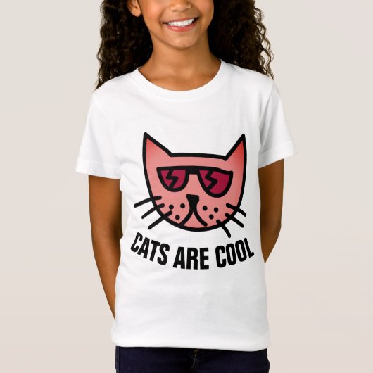 CATS ZIJN COOL, Funny Cute Kinder Cat T-shirts (Voorkant)