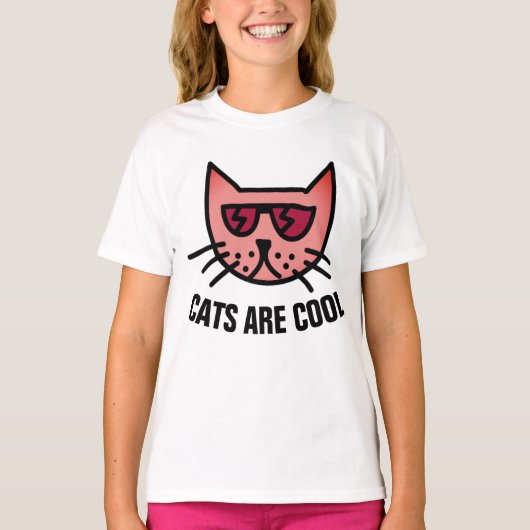 CATS ZIJN COOL, Funny Cute Kinder Cat T-shirts (Voorkant)
