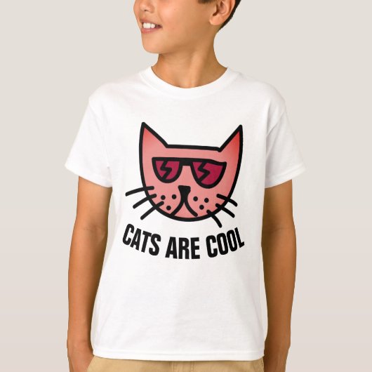 CATS ZIJN COOL, Funny Cute Kinder Cat T-shirts (Voorkant)