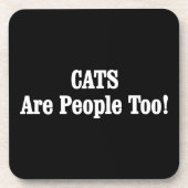 CATS zijn ook mensen! Bier Onderzetter (Voorkant)