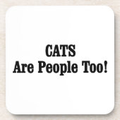 CATS zijn ook mensen! Bier Onderzetter (Voorkant)