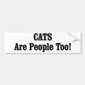 CATS zijn ook mensen! Bumpersticker (Voorkant)