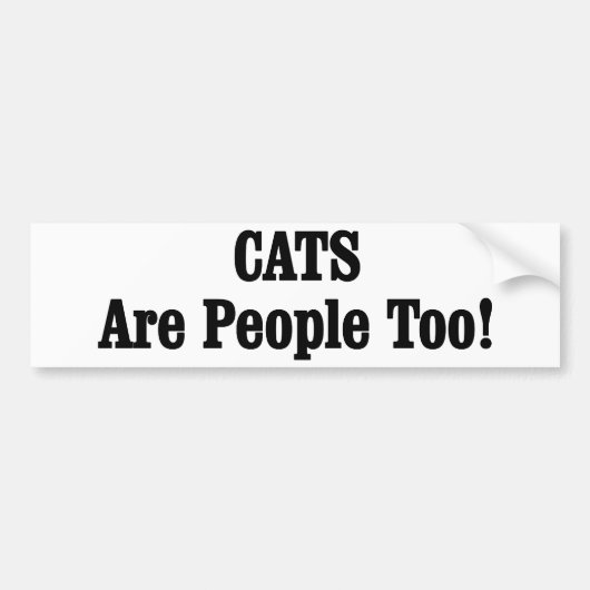 CATS zijn ook mensen! Bumpersticker (Voorkant)