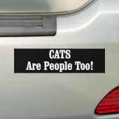 CATS zijn ook mensen! Bumpersticker (Op auto)