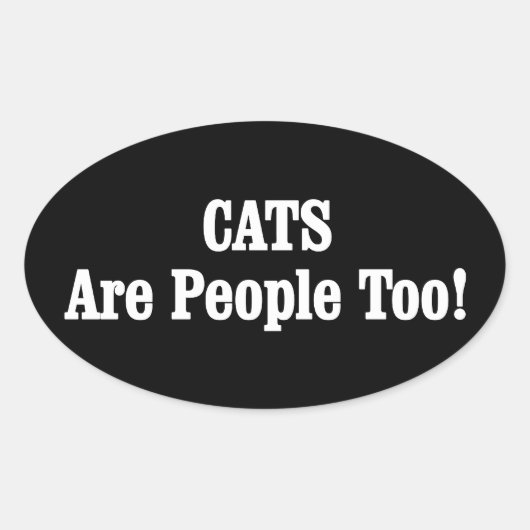 CATS zijn ook mensen! Ovale Sticker (Voorkant)