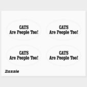CATS zijn ook mensen! Ovale Sticker (Vel)
