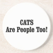 CATS zijn ook mensen! Zandsteen Onderzetter (Voorkant)