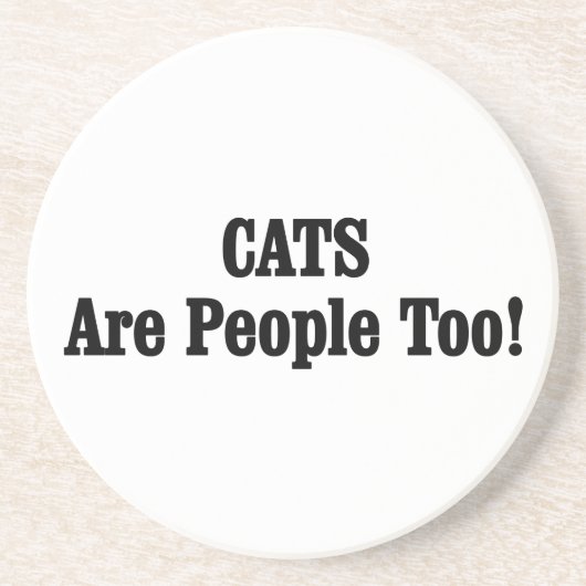 CATS zijn ook mensen! Zandsteen Onderzetter (Voorkant)