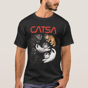 CATSA Kat Astronaut Heelal Ruimte Kattenliefhebber T-shirt