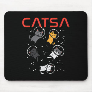 Catsa Kat Astronauten Grappige Kitten Ruimte Vrouw Muismat