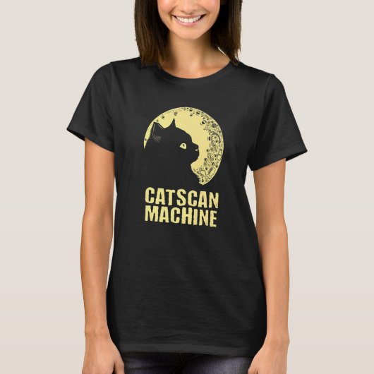 Catscan Machine Cat Kitten Humor Medical Staff T-shirt (Voorkant)