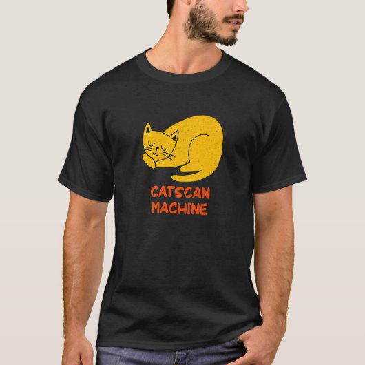 Catscan Machine Cat   Kitten Humor Medical Staff T-shirt (Voorkant)