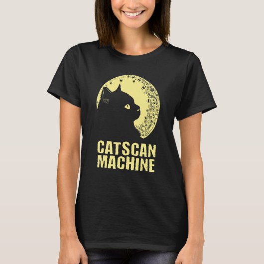 Catscan Machine Cat     Kitten Humor Medical Staff T-shirt (Voorkant)