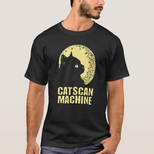 Catscan Machine Cat Kitten Humor Medical Staff T-shirt (Voorkant)