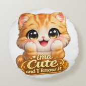 Catsera 2.0 rond kussen (Achterkant)