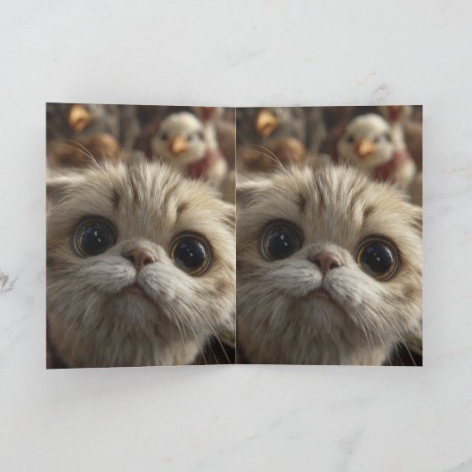 Catsgiving Thanksgiving Card Kaart (Binnen)