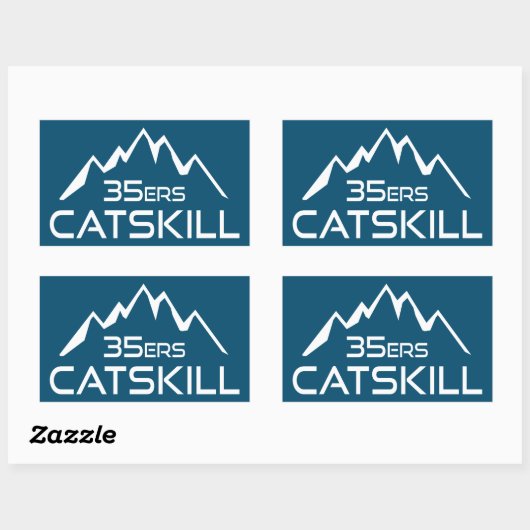 Catskill 35er Berg Rechthoekige Sticker (Vel)