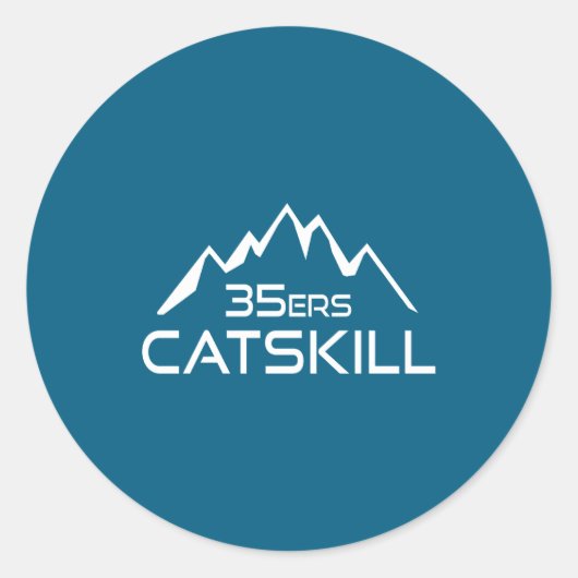Catskill 35er Mountain _1 Ronde Sticker (Voorkant)