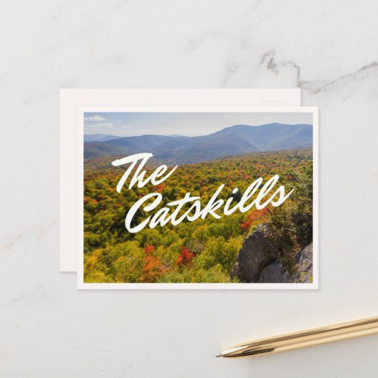 Catskill-gebergte in het noorden van de staat New Briefkaart (Voorkant / Achterkant in situ)