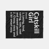 Catskill Meisje Ny New York Grappige Stad Thuis Ro Fleece Deken (Voorkant (Horizontaal))