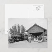 Catskill Mountains Spoorwegstation, 1902 Briefkaart (Voorkant / Achterkant)
