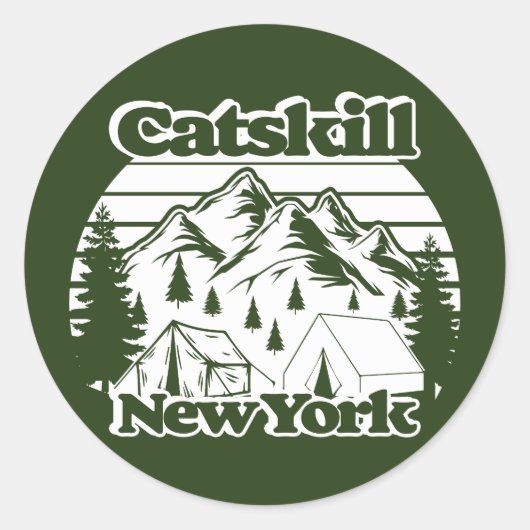 Catskill, New York Ronde Sticker (Voorkant)