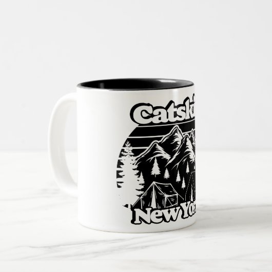 Catskill, New York Tweekleurige Koffiemok (Voorkant links)