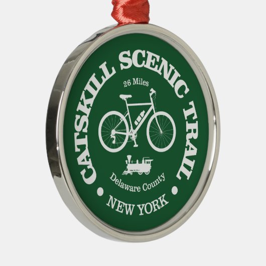 Catskill Schilderachtig Trail (fietsen) Metalen Ornament (Rechts)