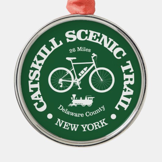 Catskill Schilderachtig Trail (fietsen) Metalen Ornament (Voorkant)