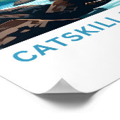 Catskill Watervallen New York Travel Print (Hoek)