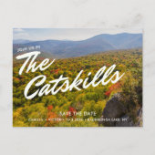 Catskills Bruiloft Save the Date Briefkaart (Voorkant)