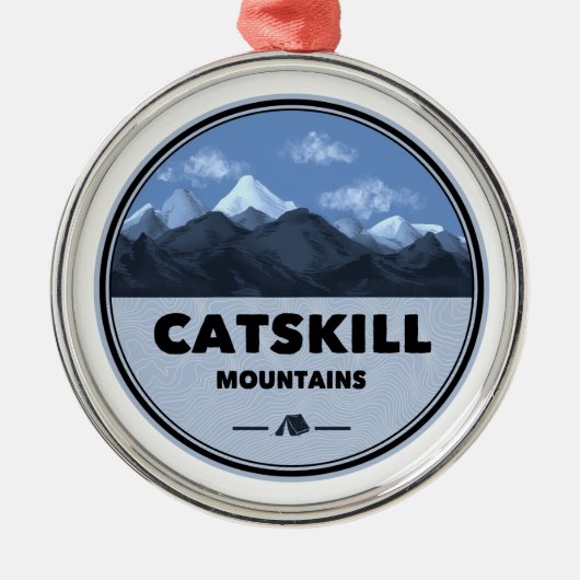Catskills Mountains New York Camping Metalen Ornament (Voorkant)