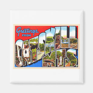 Catskills Mountains New York Large Letter Briefkaa Magneet