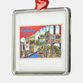 Catskills Mountains New York Large Letter Briefkaa Metalen Ornament (Links)